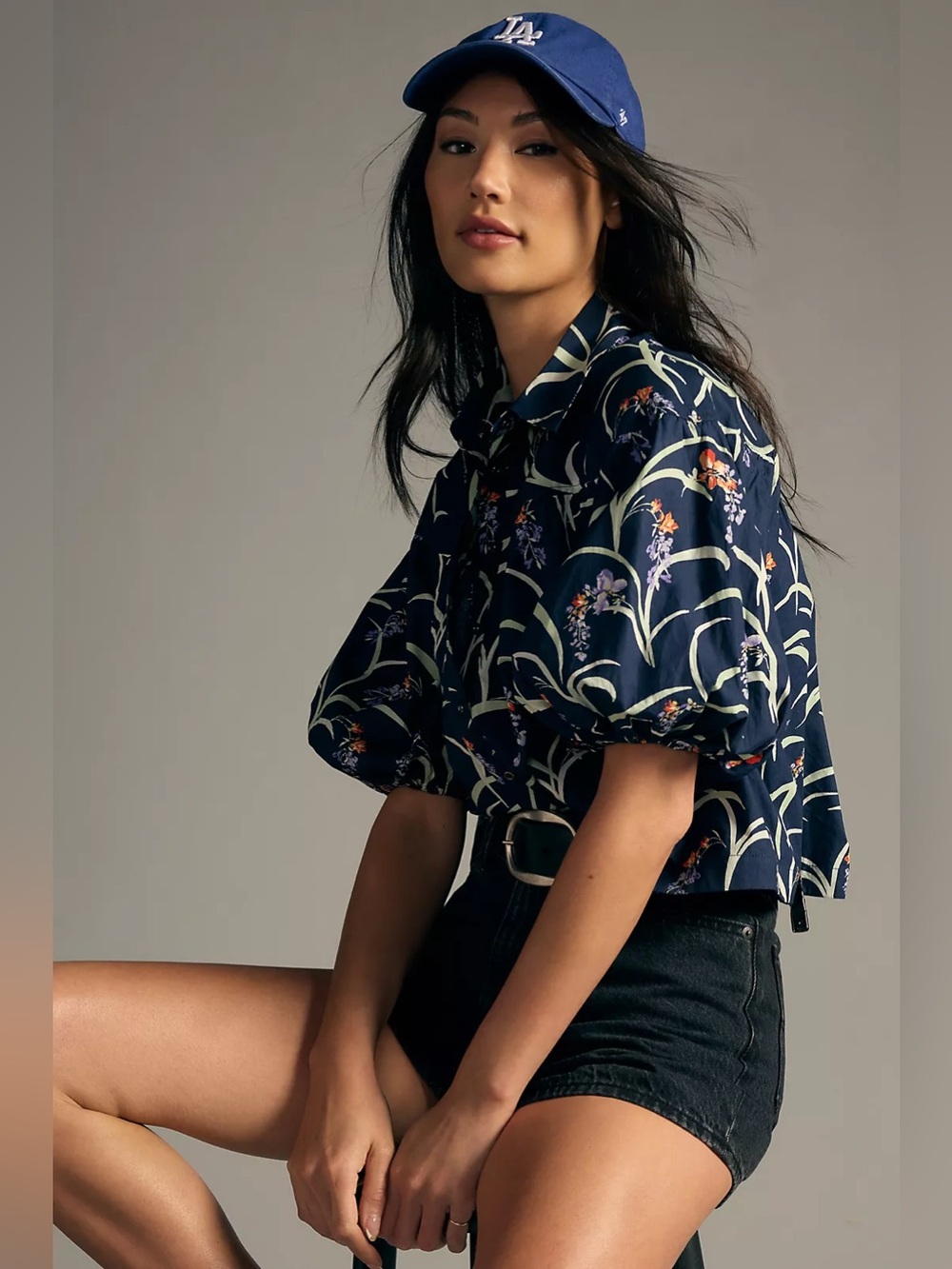Anthropologie Maeve Bubble-Sleeve Blouse